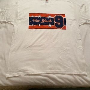 Fruit of the Loom Men's Vintage 90's New York #9 Deadstock T-Shirt White XXL